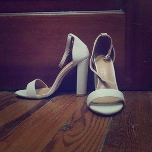 Nude heeled sandals